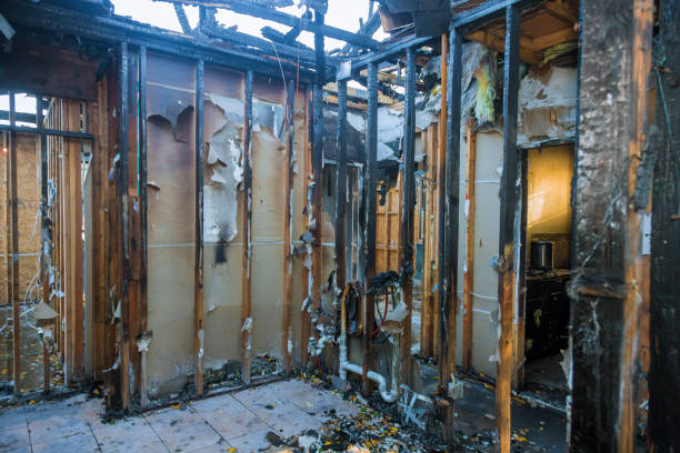 Professional Fire Damage Restoration technician working in Reston, VA